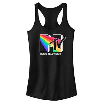 Juniors' MTV Rainbow Beam Logo Racerback Tank Top