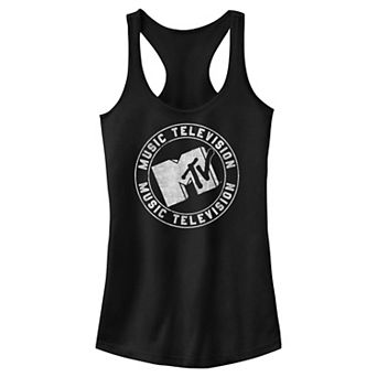 Juniors' MTV Music Television Stamp Racerback Tank Top