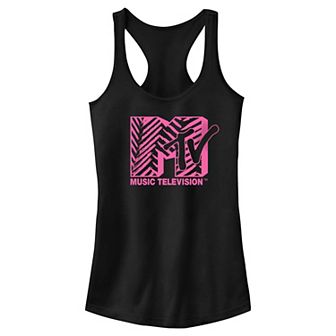 Juniors' MTV Brush Strokes Logo Racerback Tank Top