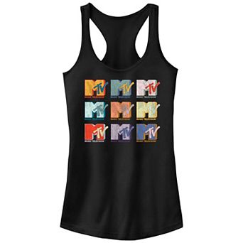 Juniors' MTV Pop Colors Logos Racerback Tank Top