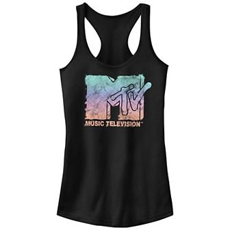 Juniors' MTV Spray Paint Logo Racerback Tank Top