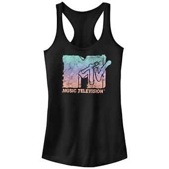 Juniors' MTV Spray Paint Logo Racerback Tank Top