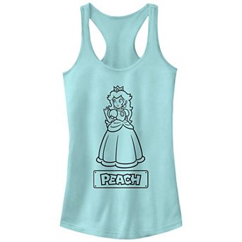 Juniors' Nintendo Super Mario Bros Princess Peach Racerback Tank Top