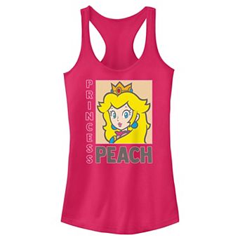 Juniors' Nintendo Super Mario Bros Princess Peach Frame Portrait Racerback Tank Top
