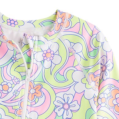 Baby & Toddler Girl Jumping Beans® Adaptive Rash Guard Romper