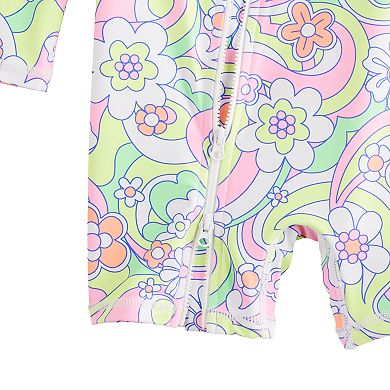 Baby & Toddler Girl Jumping Beans® Adaptive Rash Guard Romper