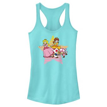 Juniors' Nintendo Super Mario Bros Princess Peach And Friends Racerback Tank Top