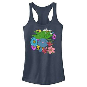 Juniors' Pokemon Oddish Flowers Racerback Tank Top