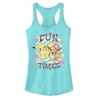 Juniors' Pokemon Pikachu And Eevee Fun Times Racerback Tank Top
