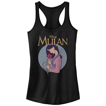 Disney's Mulan Profile Portrait Juniors' Racerback Tank Top