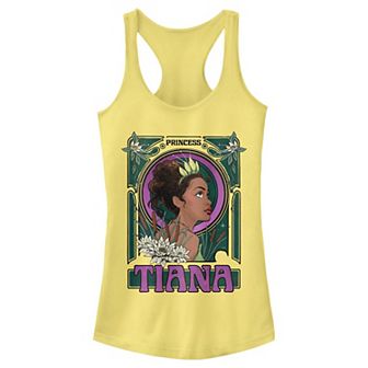 Disney's The Princess And The Frog Tiana's Profile Portrait Juniors' Racerback Tank Top