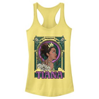 Disney's The Princess And The Frog Tiana's Profile Portrait Juniors' Racerback Tank Top