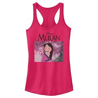 Disney's Mulan Cherry Blossom Scene Juniors' Racerback Tank Top