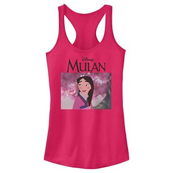 Disney's Mulan Cherry Blossom Scene Juniors' Racerback Tank Top