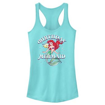 Disney's The Little Mermaid Birthday Mermaid Juniors' Racerback Tank Top