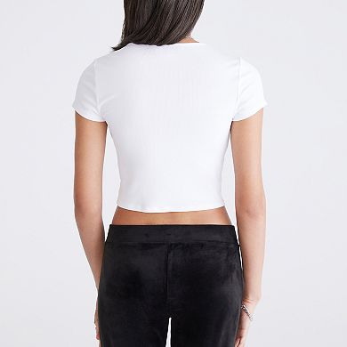 Juniors' Aeropostale Juicy Seamless Henley Shirt