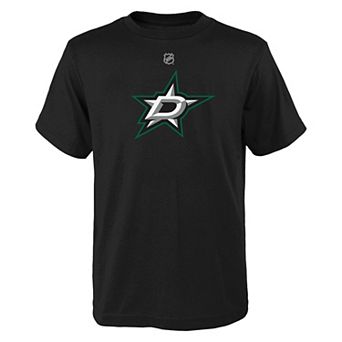 Youth Black Dallas Stars Primary Logo T-Shirt