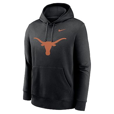 Men's Nike Black Texas Longhorns Primetime Evergreen Club Fleece Pullover Hoodie