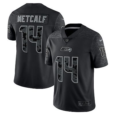 Men s Nike DK Metcalf Black Seattle Seahawks RFLCTV Limited Jersey