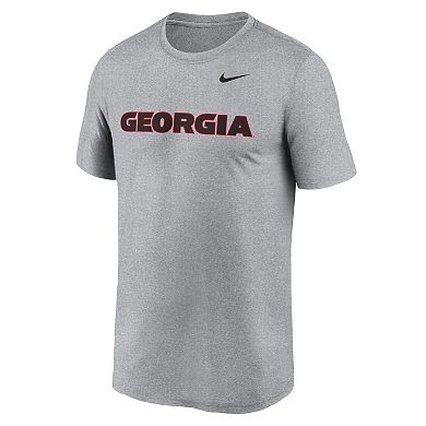 Men's Nike Heather Gray Georgia Bulldogs Primetime Legend Wordmark T-Shirt