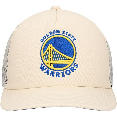 Men's Mitchell & Ness Cream Golden State Warriors Trucker Adjustable Hat