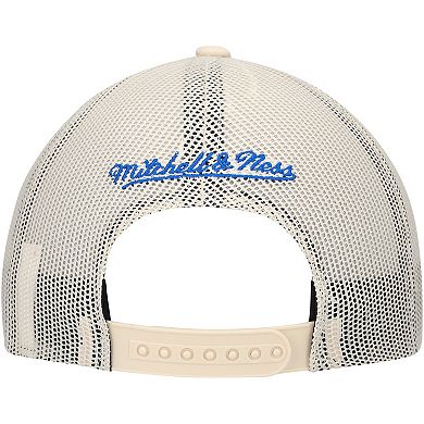 Men's Mitchell & Ness Cream Golden State Warriors Trucker Adjustable Hat