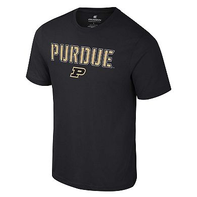 Men's Colosseum Black Purdue Boilermakers Color Pop Active Blend T-Shirt