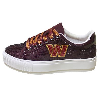 Women's Cuce Burgundy Washington Commanders Team Color Crystal Sneakers