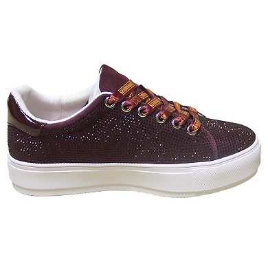 Women's Cuce Burgundy Washington Commanders Team Color Crystal Sneakers