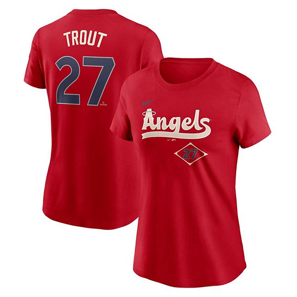 売れ筋商品|||ナイキ カットソー トップス レディース Women's Mike Trout Red Los Angeles Angels 2024 City Connect Fuse Player Name Number T-Shirt Red Women's Nike Mike Trout Red Los Angeles Angels 2024 City