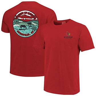 Unisex Red Louisville Cardinals Scenic Comfort Colors T-Shirt