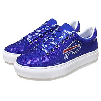 Women's Cuce Royal Buffalo Bills Team Colored Crystal Sneakers
