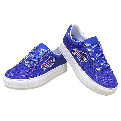 Women's Cuce Royal Buffalo Bills Team Color Crystal Sneakers