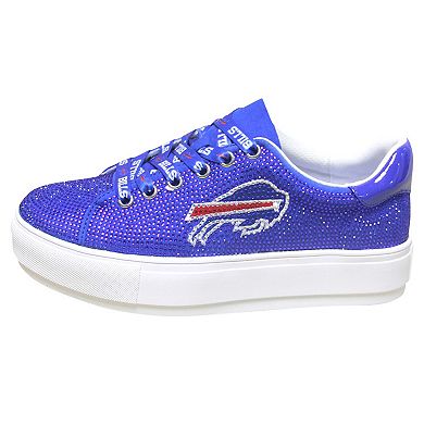 Women's Cuce Royal Buffalo Bills Team Color Crystal Sneakers