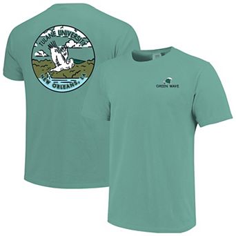 Unisex Green Tulane Green Wave Scenic Comfort Colors T-Shirt