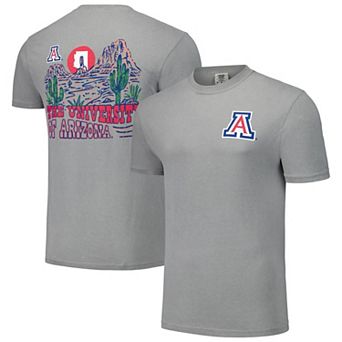 Unisex Gray Arizona Wildcats Hyper Local Cactus Sketch Scene T-Shirt
