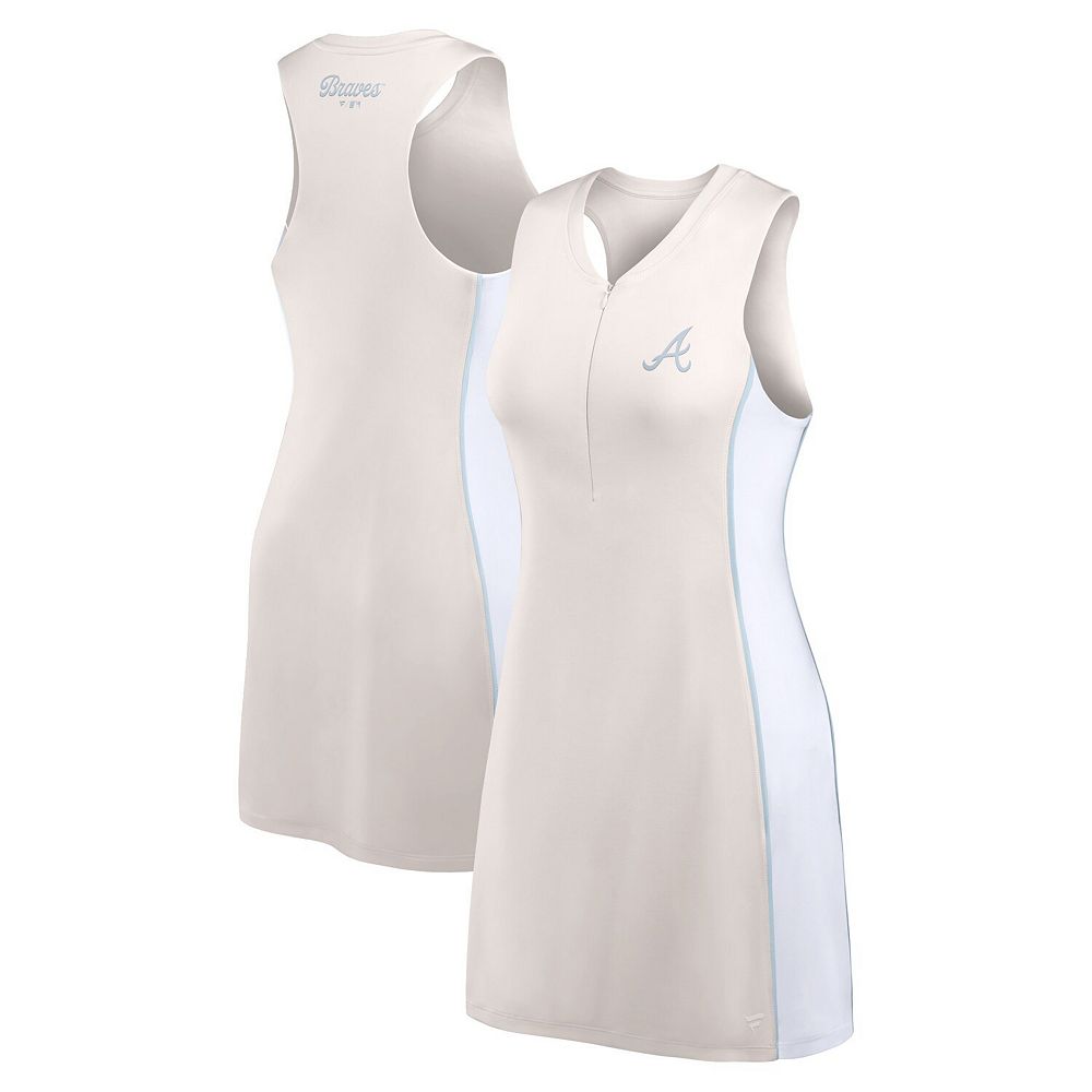 Nadine Ls Half Zip Dress Buttercream Stripes main image 0