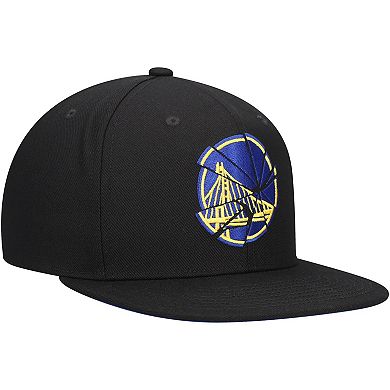 Men's Mitchell & Ness Black Golden State Warriors Shattered Snapback Hat