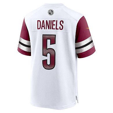 Men's Nike Jayden Daniels White Washington Commanders 2024 NFL Draft First Round Pick Player Game Jersey