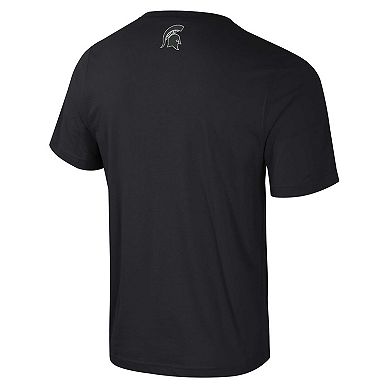 Men's Colosseum Black Michigan State Spartans Color Pop Active Blend T-Shirt