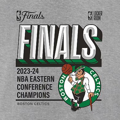 Men's Fanatics Heather Gray Boston Celtics 2024 Eastern Conference Champions Locker Room Big & Tall T-Shirt