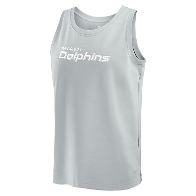 Men's Fanatics Gray Miami Dolphins Elements Tank Top
