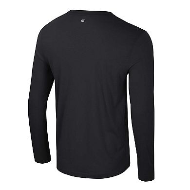 Men's Colosseum Black Ohio State Buckeyes Color Pop Active Blend 2-Hit Long Sleeve T-Shirt