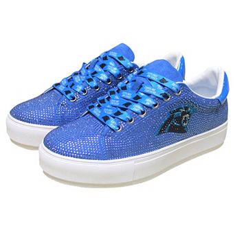Women's Cuce Blue Carolina Panthers Team Colored Crystal Sneakers