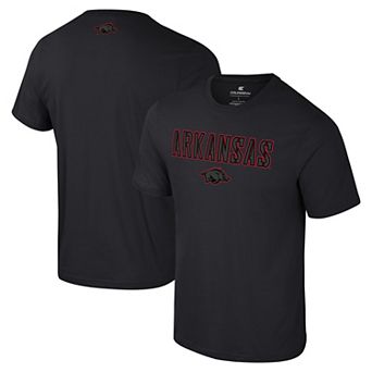 Men's Colosseum Black Arkansas Razorbacks Color Pop Active Blend T-Shirt