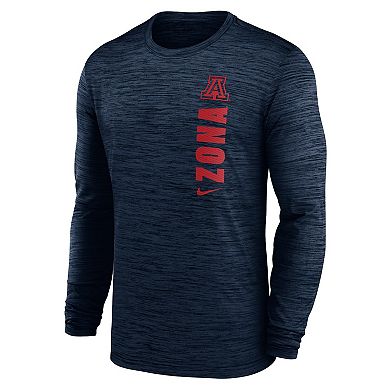 Men's Nike Navy Arizona Wildcats 2024 Sideline Velocity Performance Long Sleeve T-Shirt