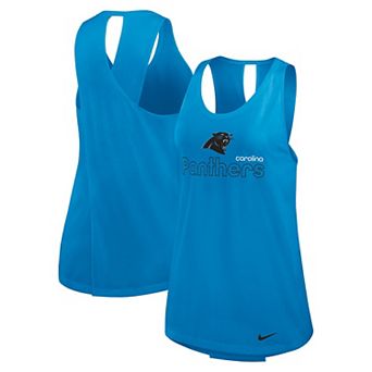 Women's Nike Blue Carolina Panthers Crossback Performance Tank Top
