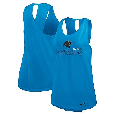 Women's Nike Blue Carolina Panthers Crossback Performance Tank Top
