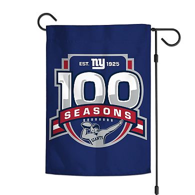 "WinCraft New York Giants 100th Season 12"" x 18"" Two-Sided Garden Flag"
