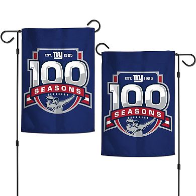 "WinCraft New York Giants 100th Season 12"" x 18"" Two-Sided Garden Flag"